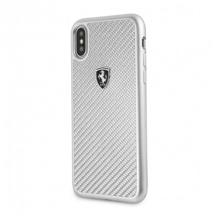 Cover Cases Ferrari Heritage Real Carbon Hard Case iPhone X ; Xs Silver