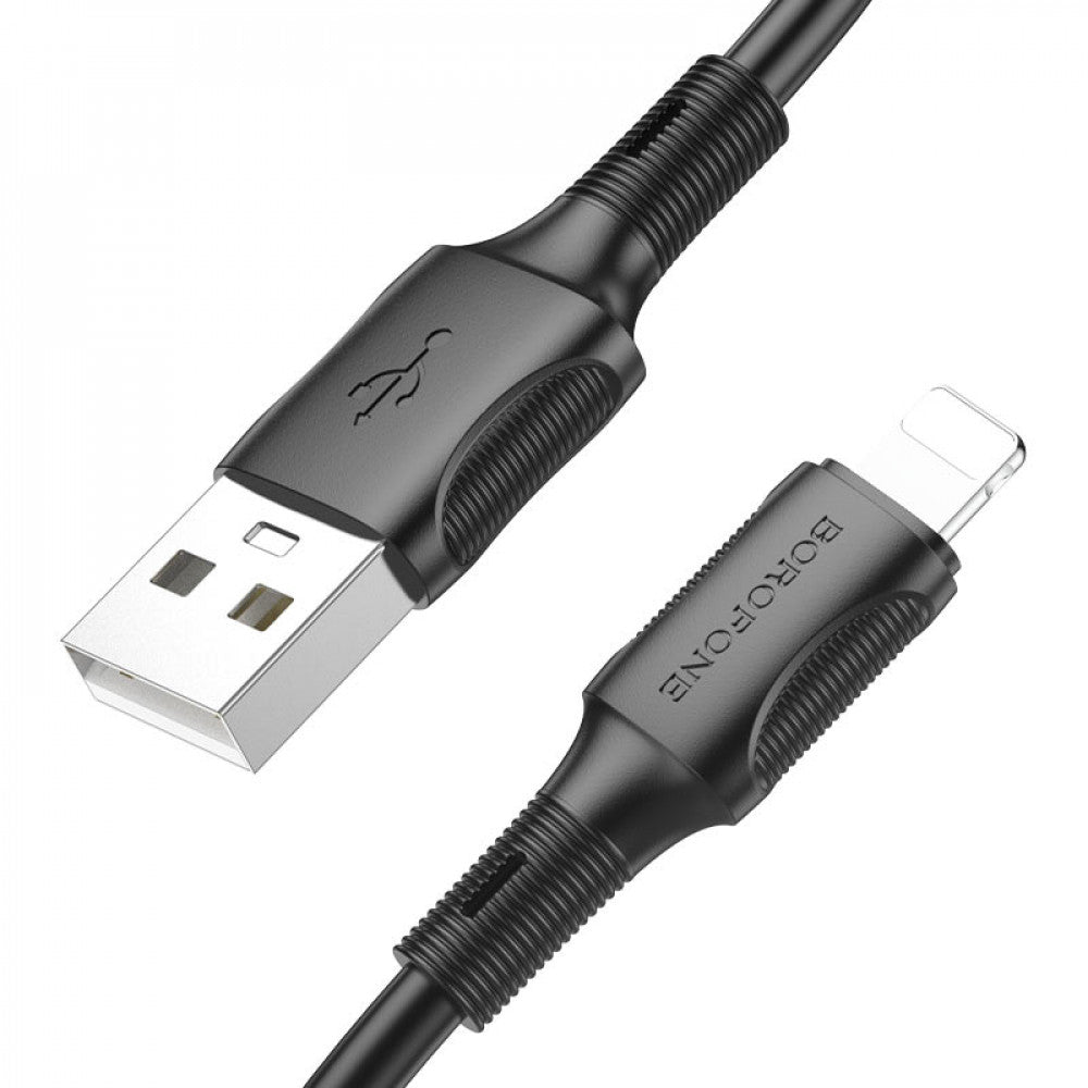 Кабель Lightning 2.4A (1m) Borofone BX80 — Black