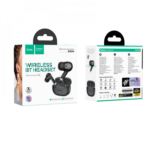 Bluetooth гарнітура TWS Hoco EQ24 — Midnight Black