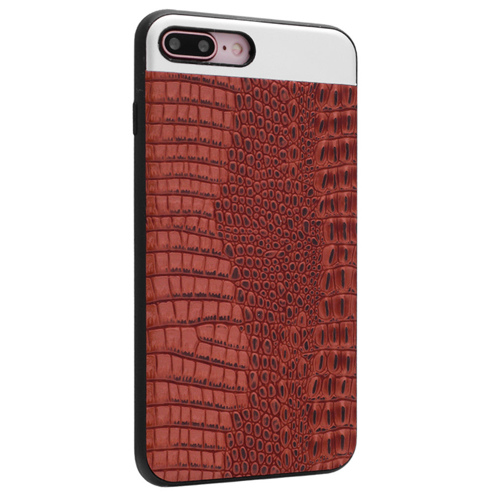 Top & Bottom Metal Leather Cover Case iPhone 7 ; 8 