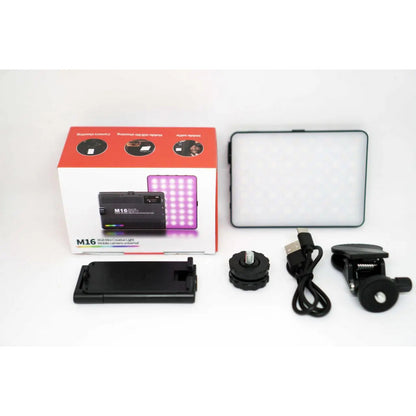 On-camera video light LED RGB — M16