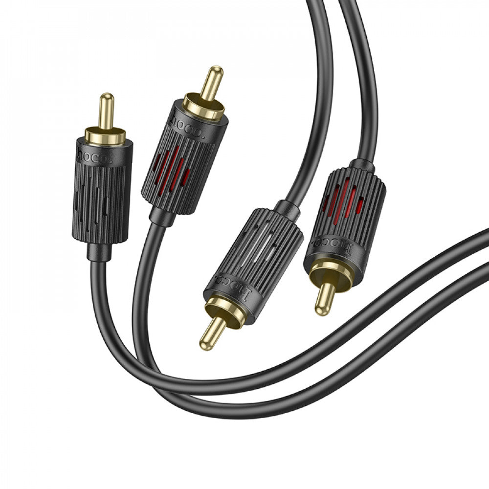 Cable 2 RCA To 2 RCA (1m) Hoco UPA29 – Black