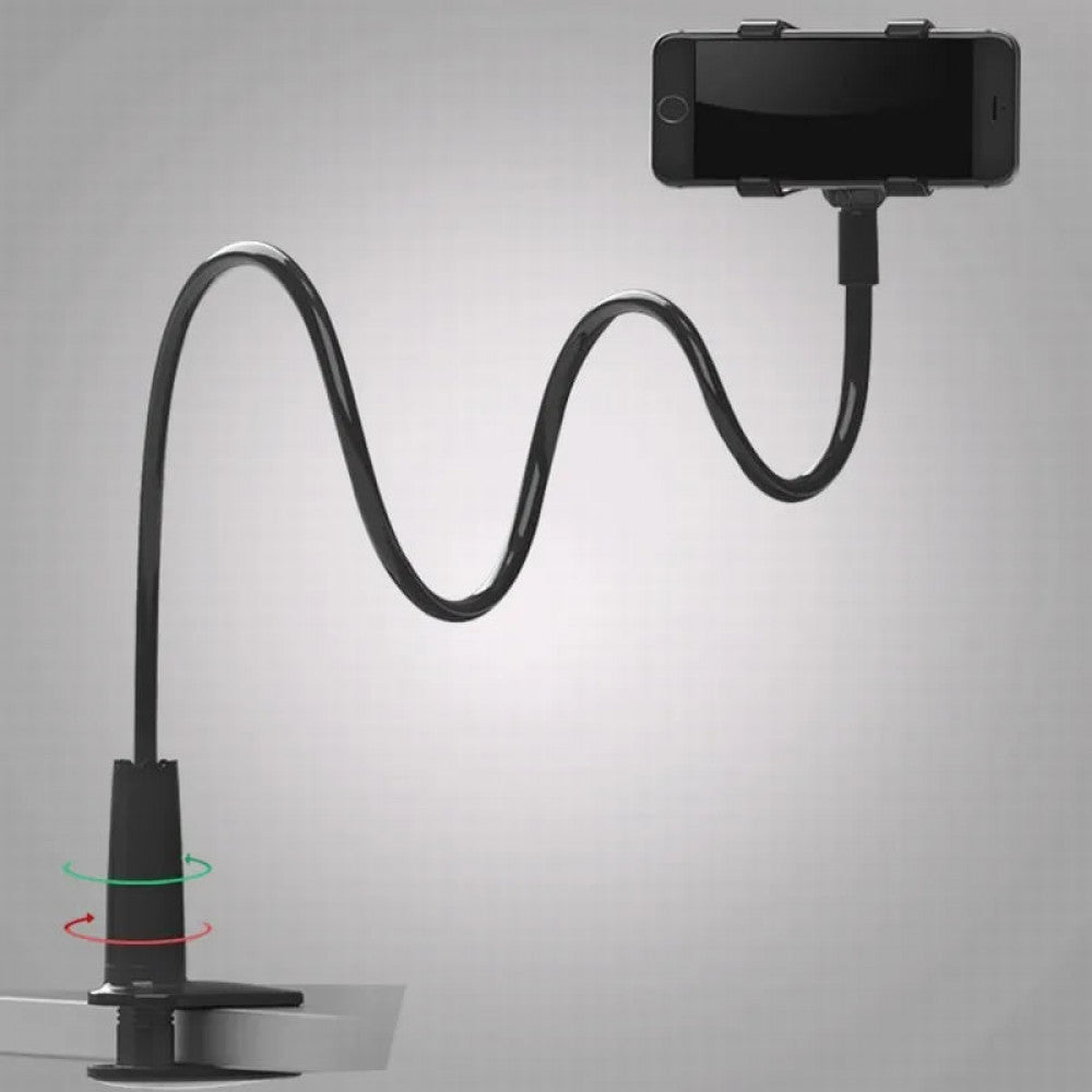 Tablet and phone stand Plastic lazy – Black