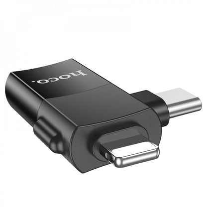 Adapter Lightning/UCB C To USB 2.0 Hoco UA17 – Black