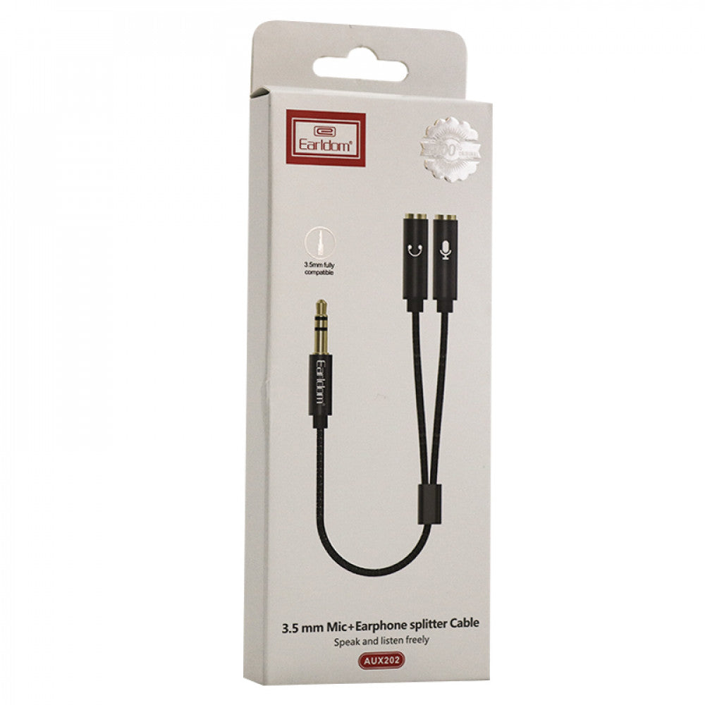 Aux cable (1m) Earldom ET-AUX202 – Black
