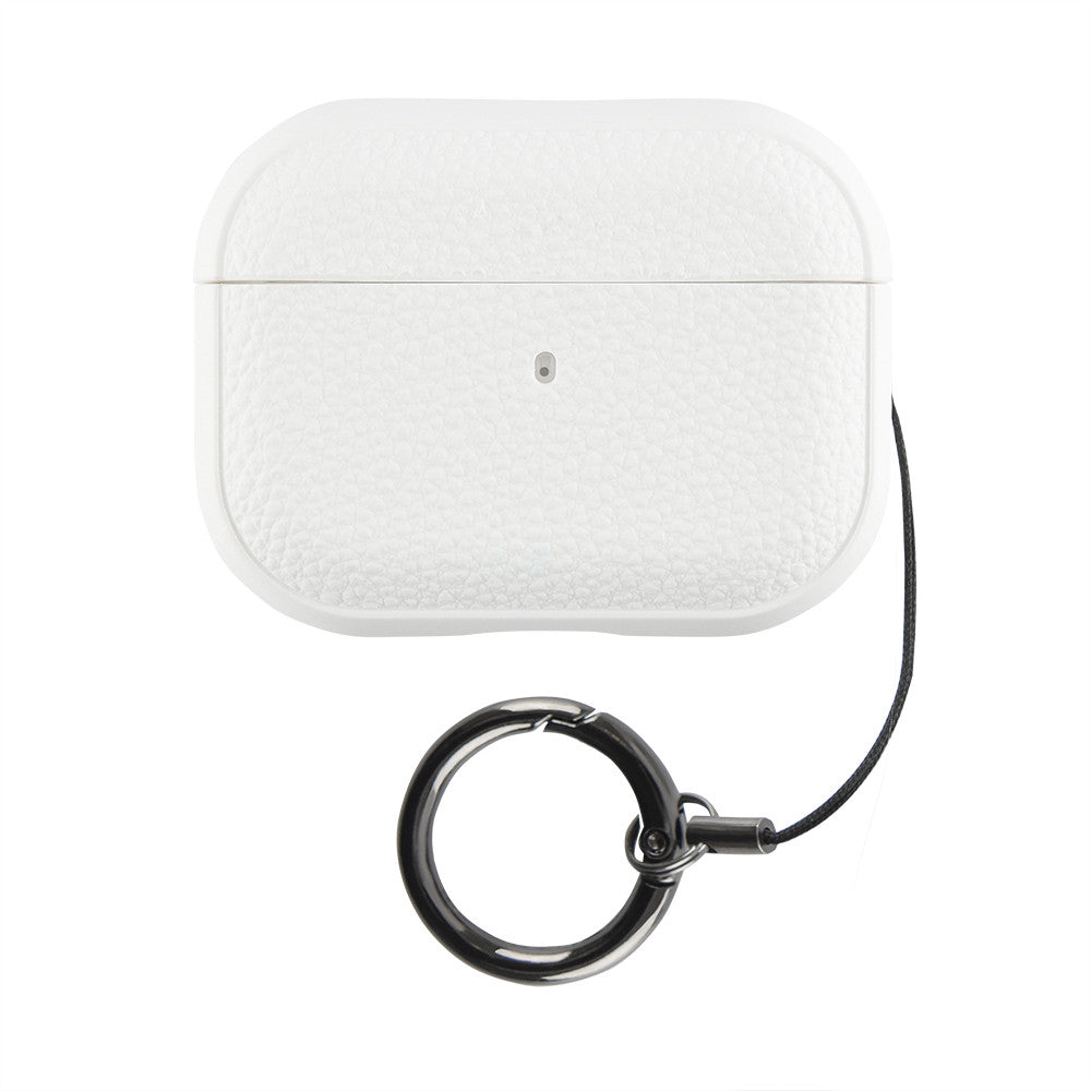 Airpods Pro 3 Case — Leather Ring  — White