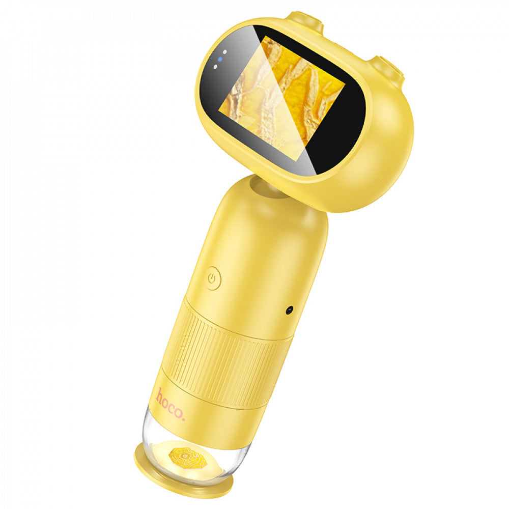 Детский микроскоп HOCO DV206 |2”, 1080P, 800mAh, 32GB| — Yellow