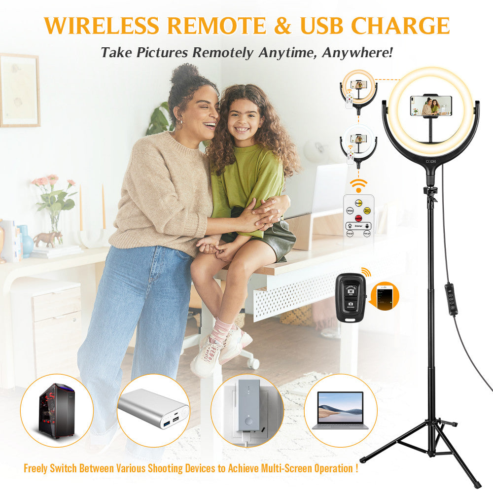 LED ring lamp kit CODN-539B 10 inch+1.45cm tripod stand