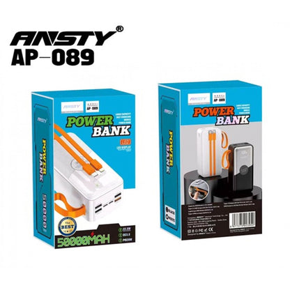 Power Bank 50000 mAh | 22.5W+PD20W — Ansty AP-089  — Black