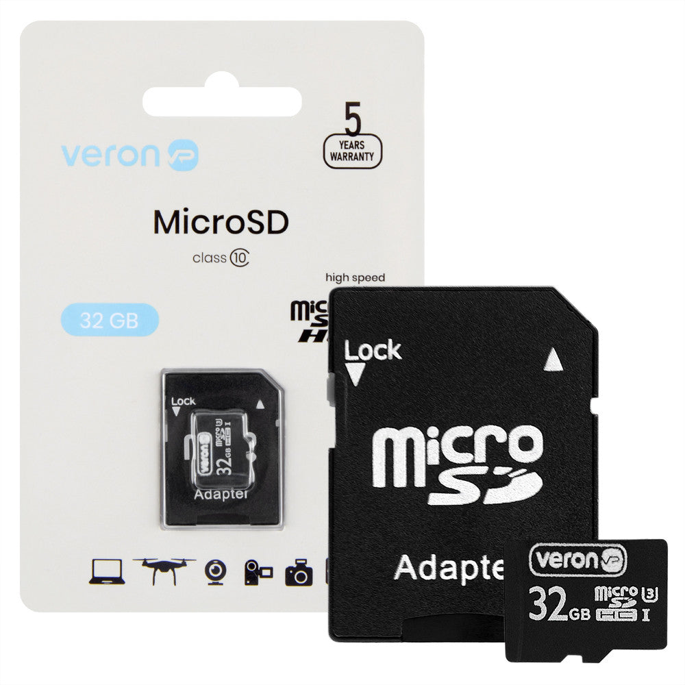 Memory Card 32GB Veron microSDHC (UHS-1) class 10 with adapter