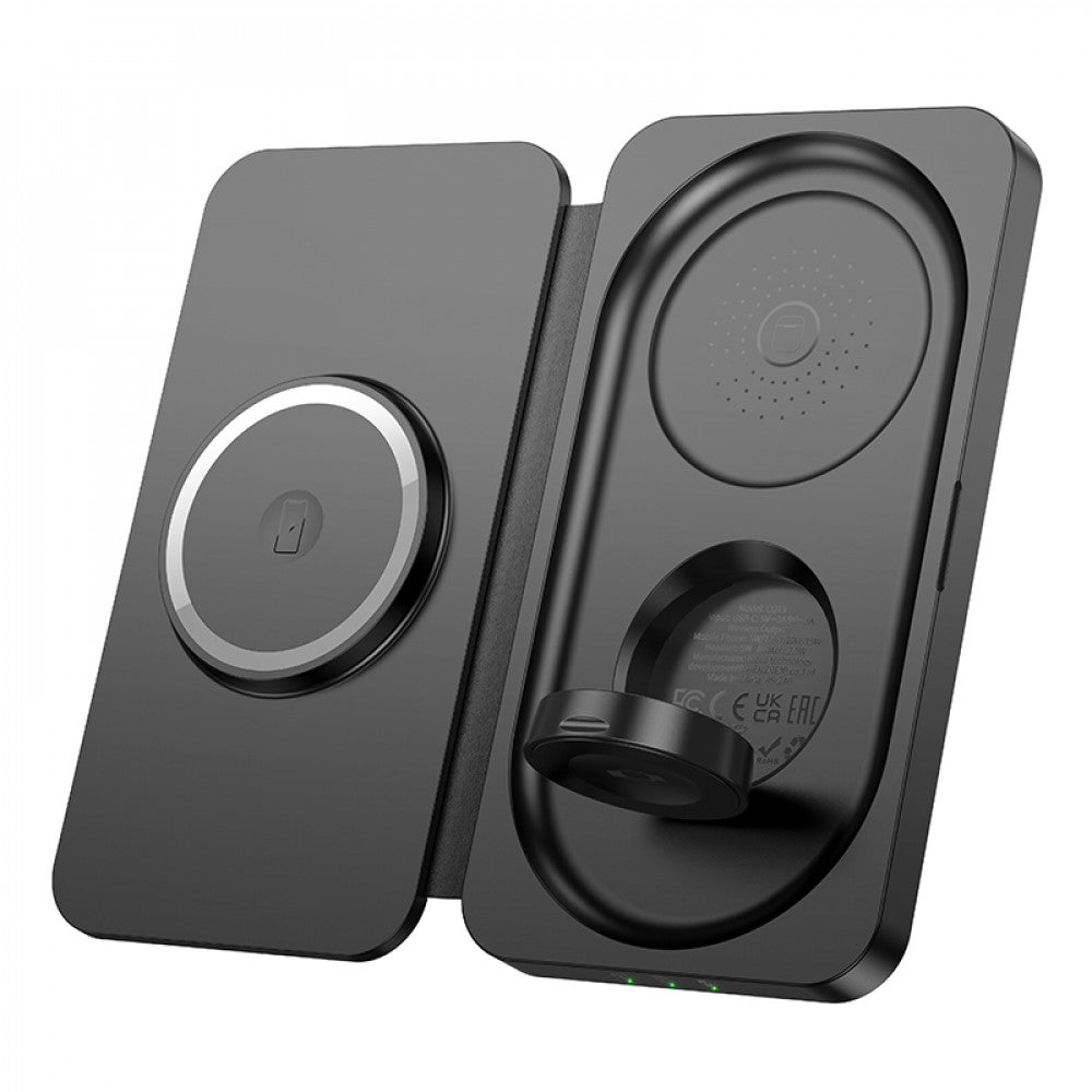 Magnetic Wireless Charger 3 in 1 – Hoco CQ13 – Black