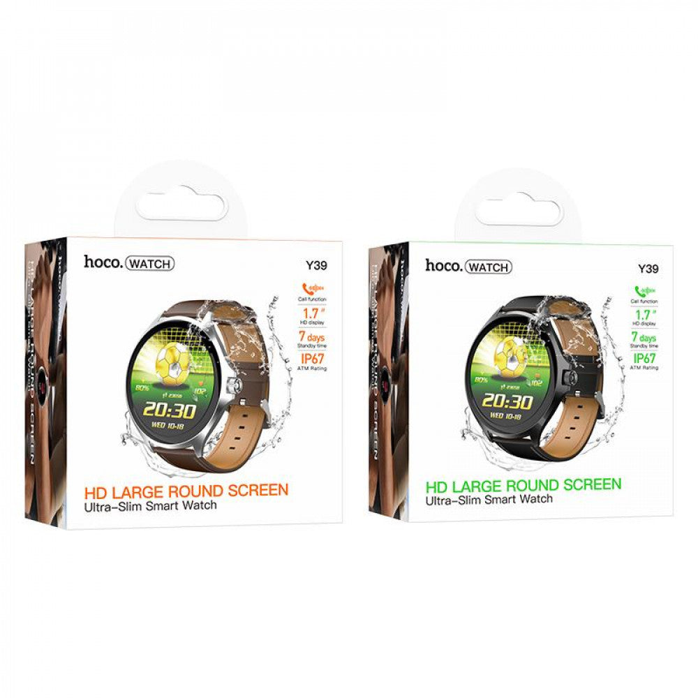 Smart Sports Watch (Call Version) Hoco Y39 — Silver