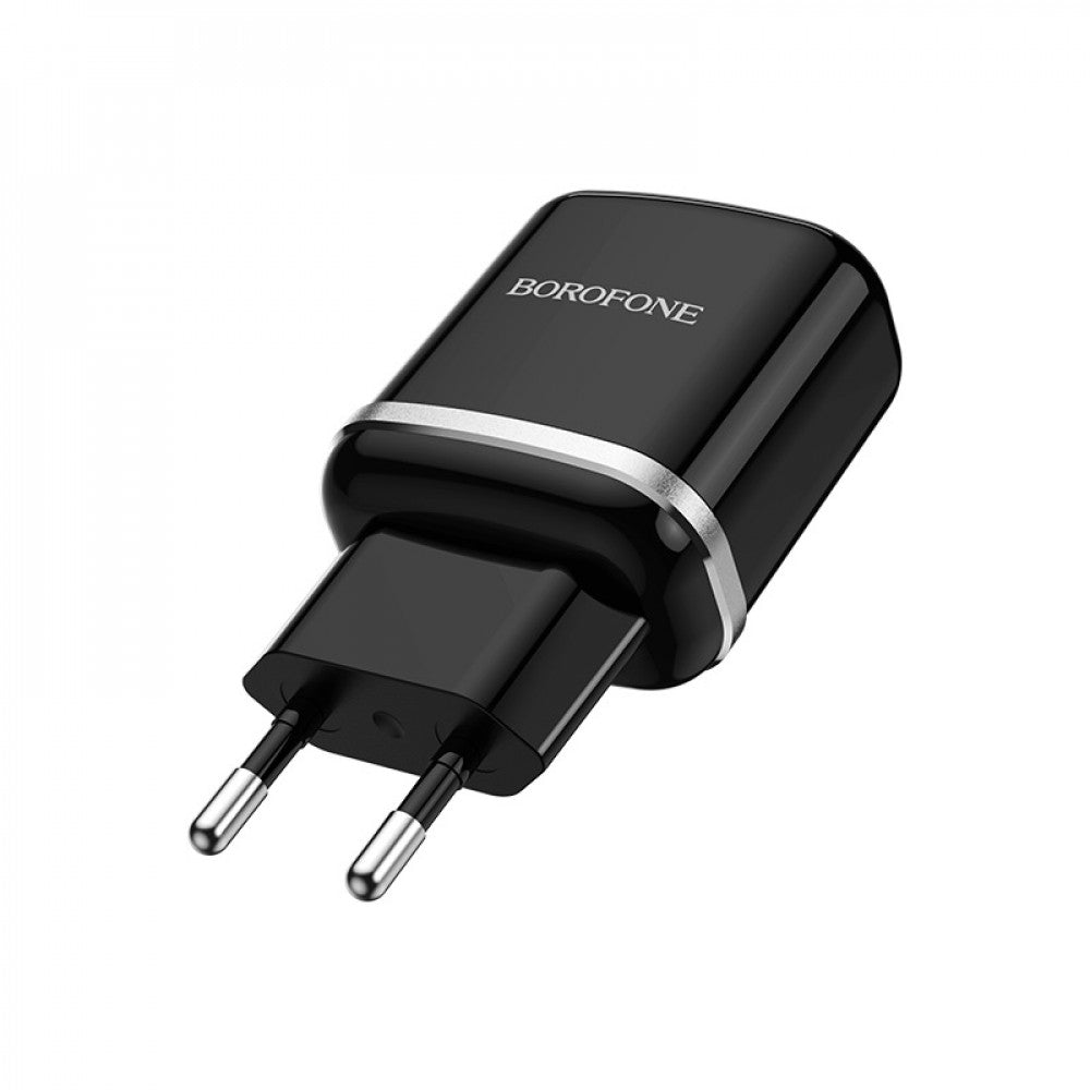 Home Charger | 18W | QC3.0 | USB C Cable (1m) – Borofone BA36A – Black