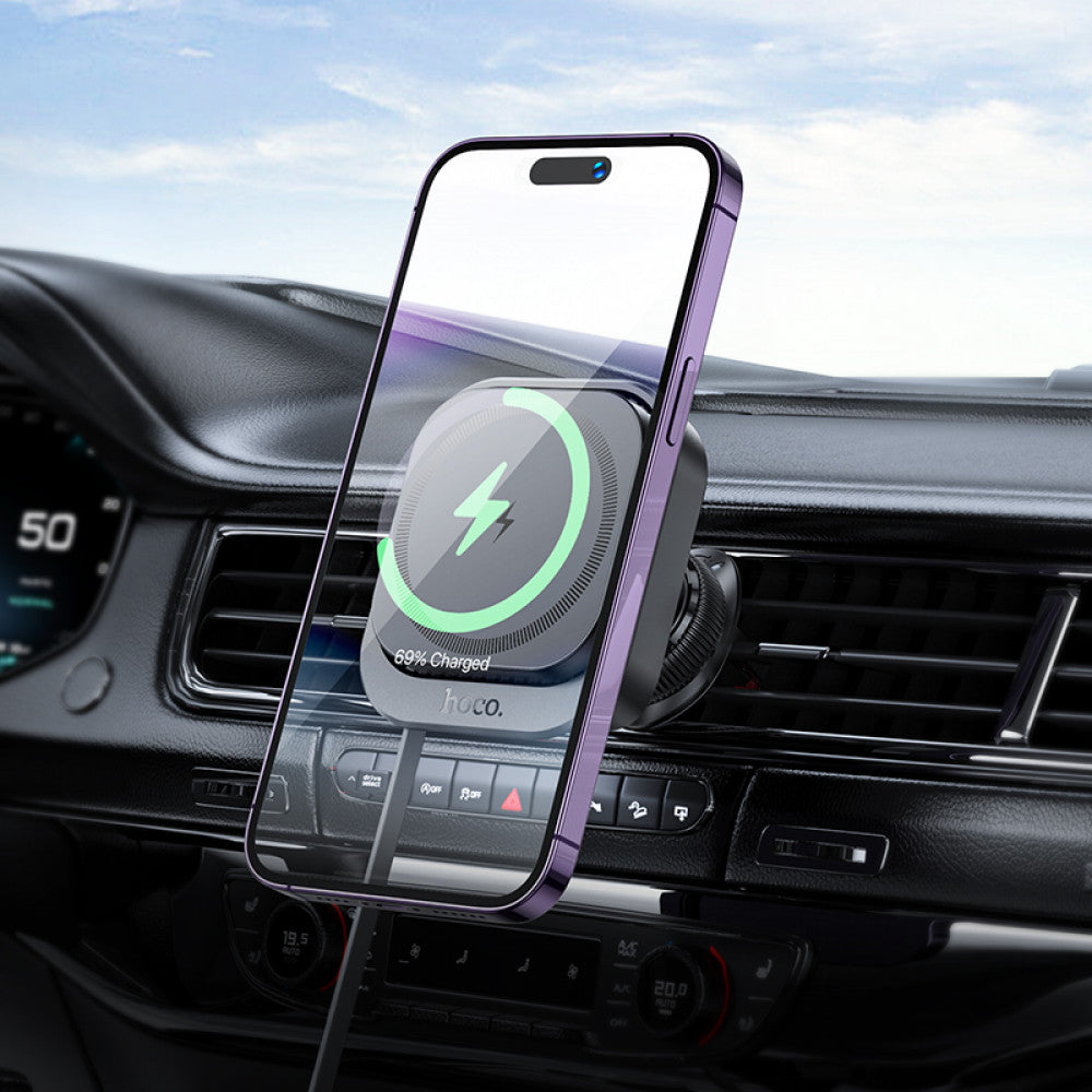 Car Holder – Hoco HW23 Magic magnetic wireless fast charging