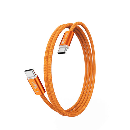 Кабель USB C to C 240W PD (1.5m) WiWU Wi-C101 — Orange
