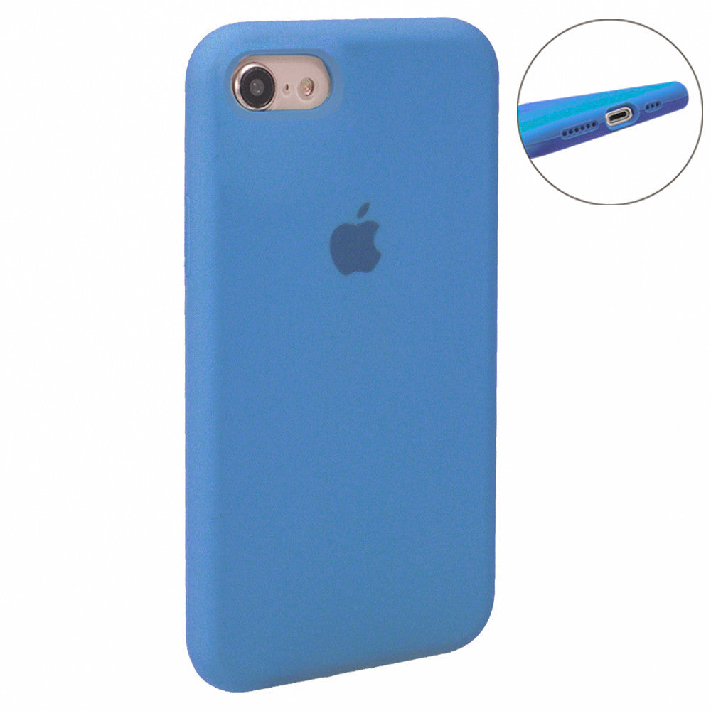 Original Silicone Case Full Size iPhone 7 ; 8 ; SE 2020 — Deep Blue (3)
