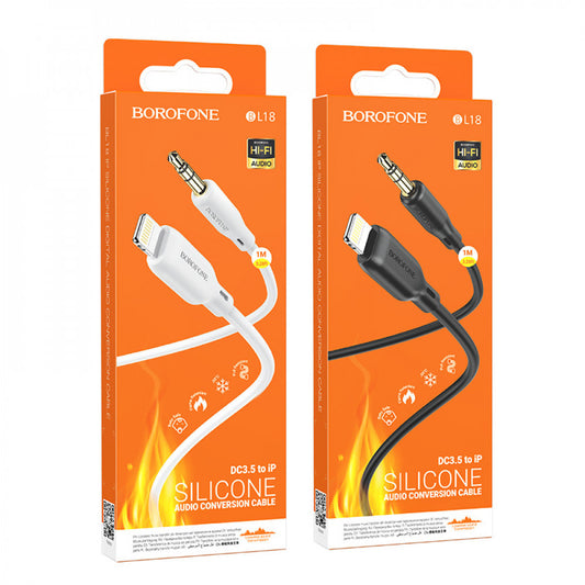 Aux to Lightning cable (1m) Borofone BL18 – White