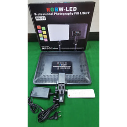 Video light lamp LED RGB PM-36 36x25 cm 352 Lights 3000K-6500K Remote Adapter