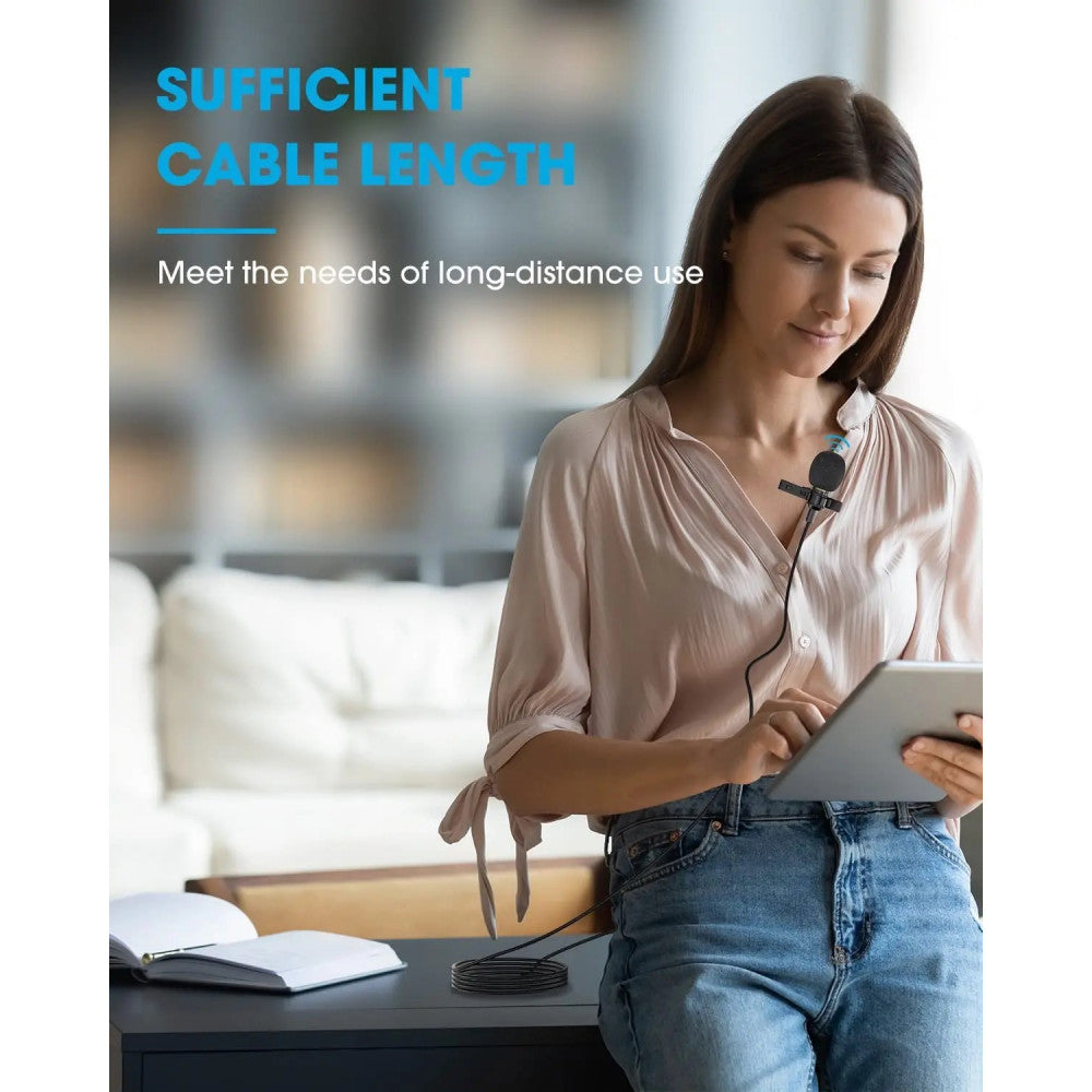 Phone microphone 3.5mm (1.5m) Professional Lavalier Mic ; in Packing