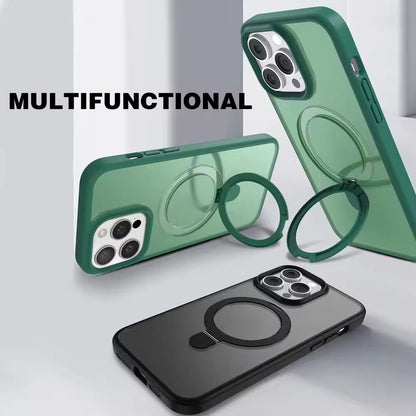 Cover Cases Matte Guard Ring Case With MagSafe iPhone 15 Pro Max - Black