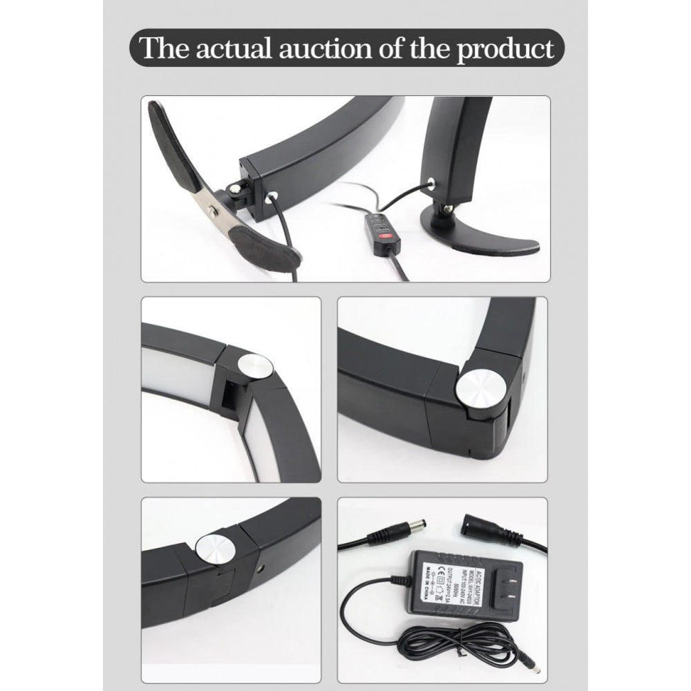 HD-M10X 40W color 3200-5600K light 320pcs crescent moon shape LED nail lamp for eyelash extension eyebrow tattoo makeup