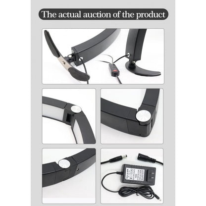 HD-M10X 40W color 3200-5600K light 320pcs crescent moon shape LED nail lamp for eyelash extension eyebrow tattoo makeup