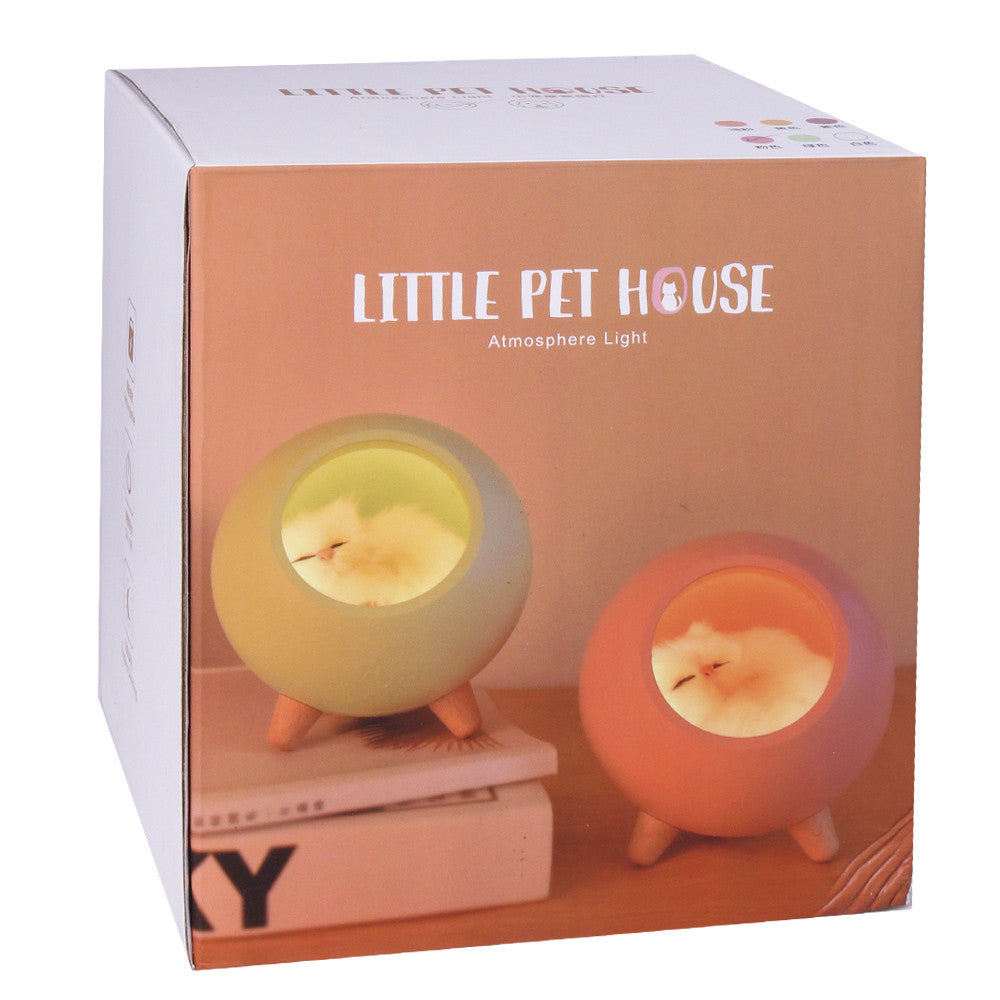 Night Light - Led Cat House - Pink