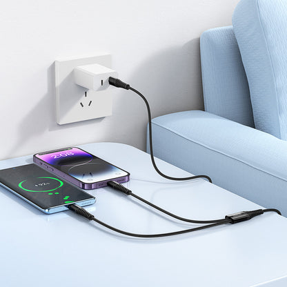 Cable 2 in 1 ( L , C ) 2.4A (1.2m) Hoco X123