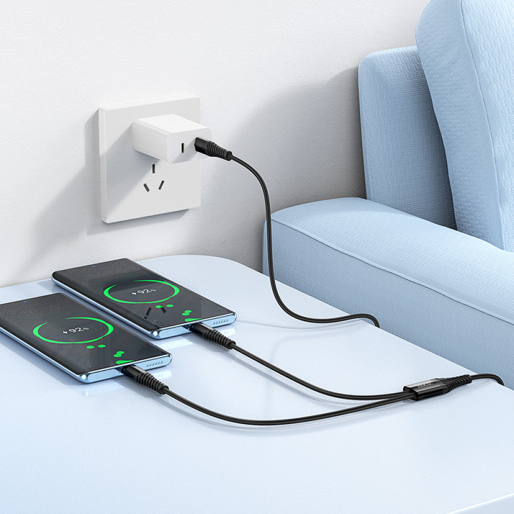 Cable 2 in 1 ( C , C ) 2.4A (1.2m) Hoco X123