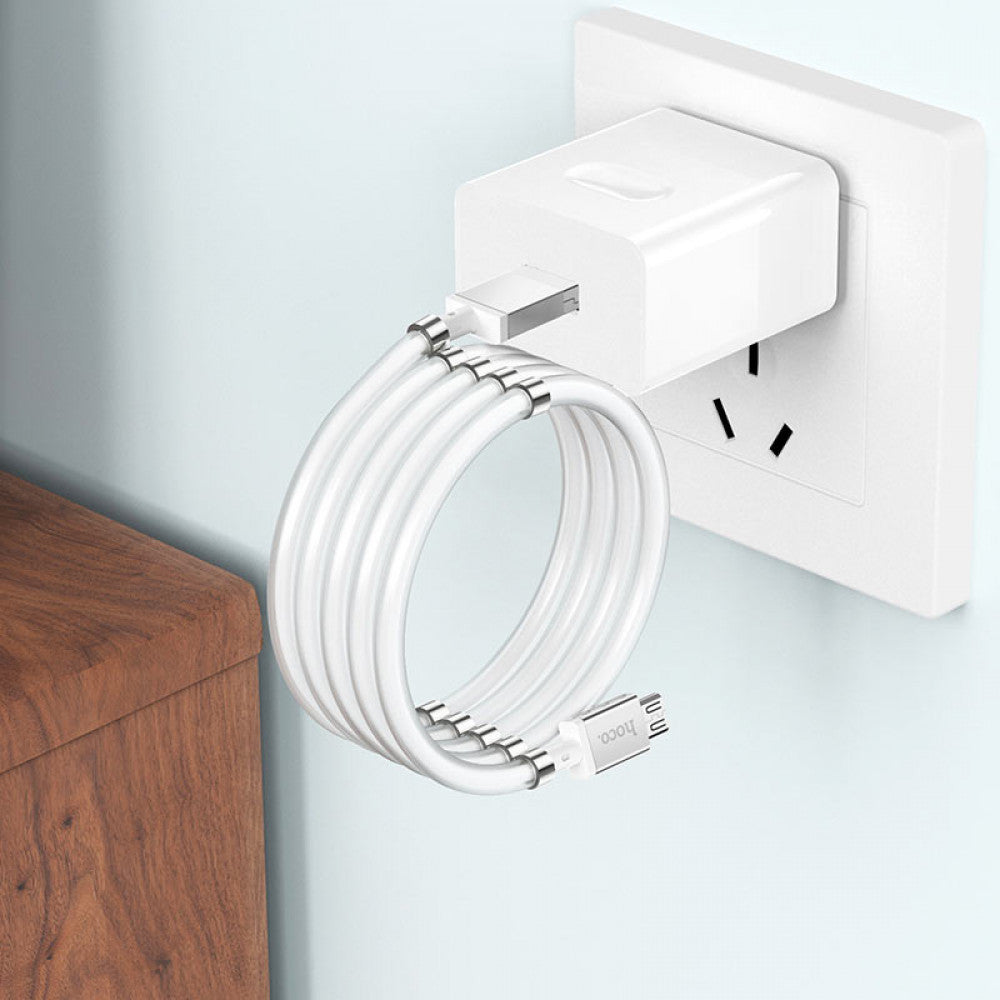 Cable Micro 2.4A (1m) Hoco U91 Magnetic – White