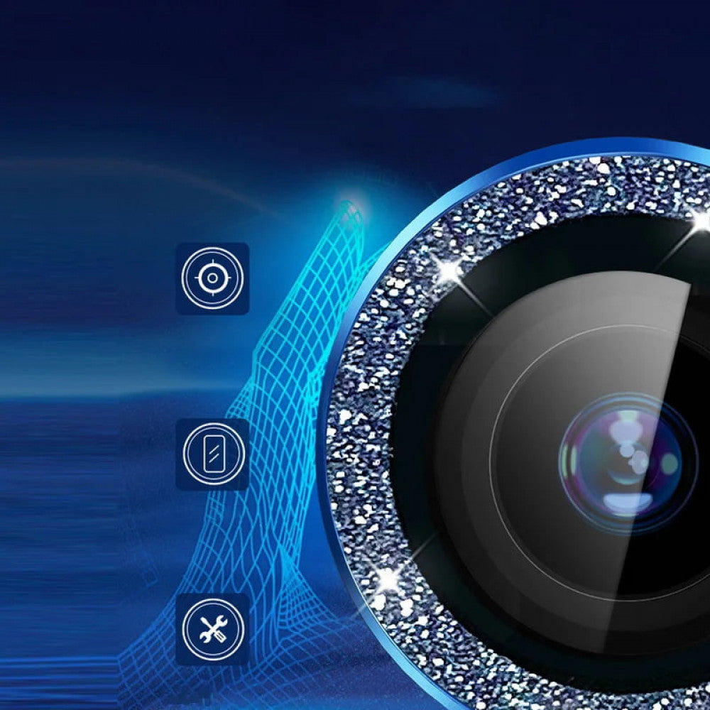 Захисне скло Camera Glass Diamond Crumb iPhone 13 Pro/13 Pro Max — Black