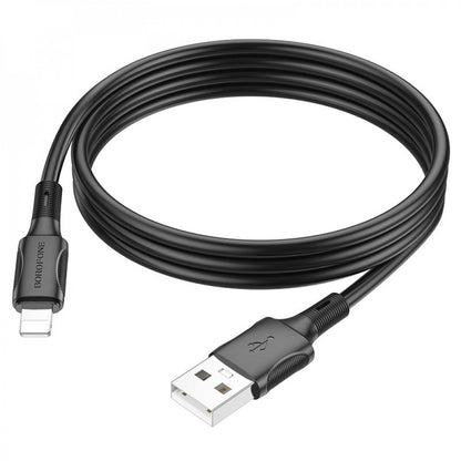 Кабель Lightning 2.4A (1m) Borofone BX80 — Black
