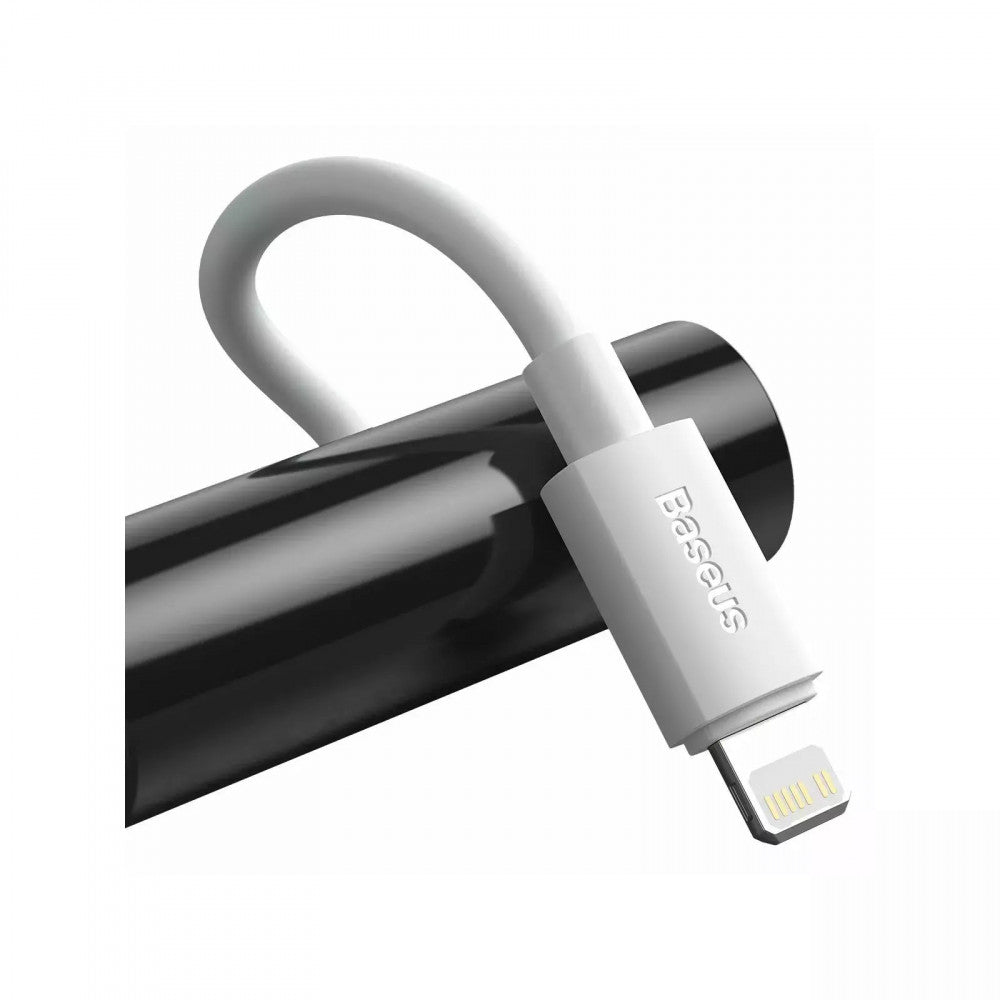 USB C to Lightning Cable 20W PD (1.5m) – Baseus (TZCATLZJ-02) Simple Wisdom Data Kit (2PCS/Set) White