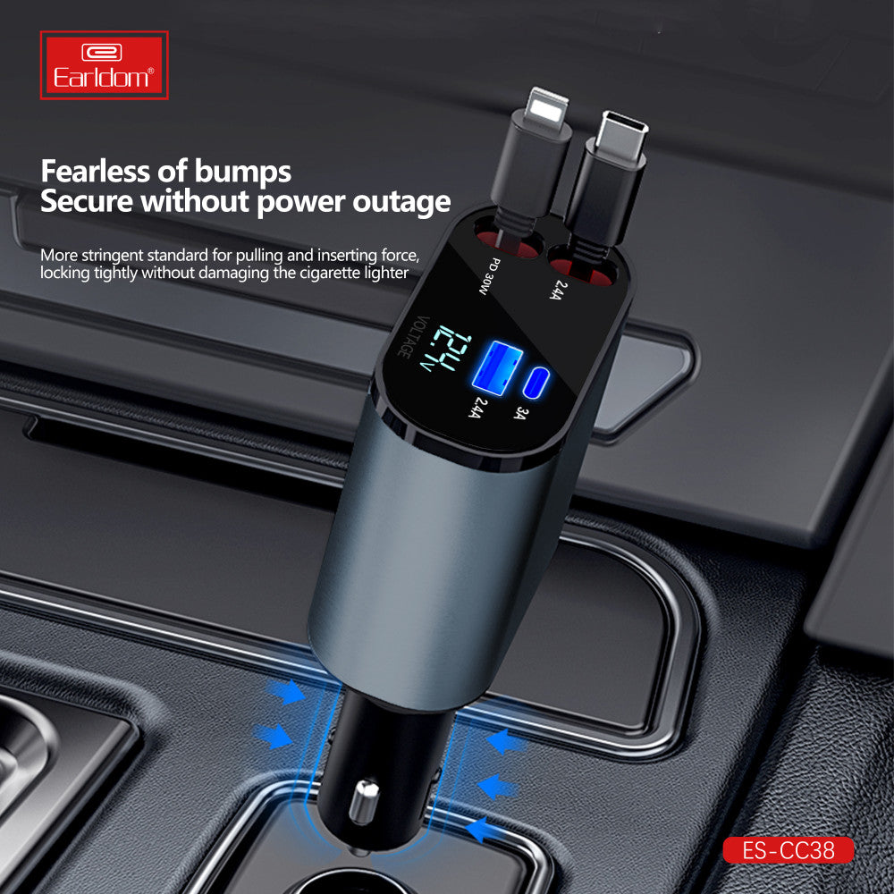 Car Charger 66W 1U 1C Earldom ES-CC38