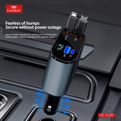 Car Charger 66W 1U 1C Earldom ES-CC38