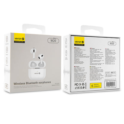 Bluetooth headset TWS AirPods Veron W20 – White