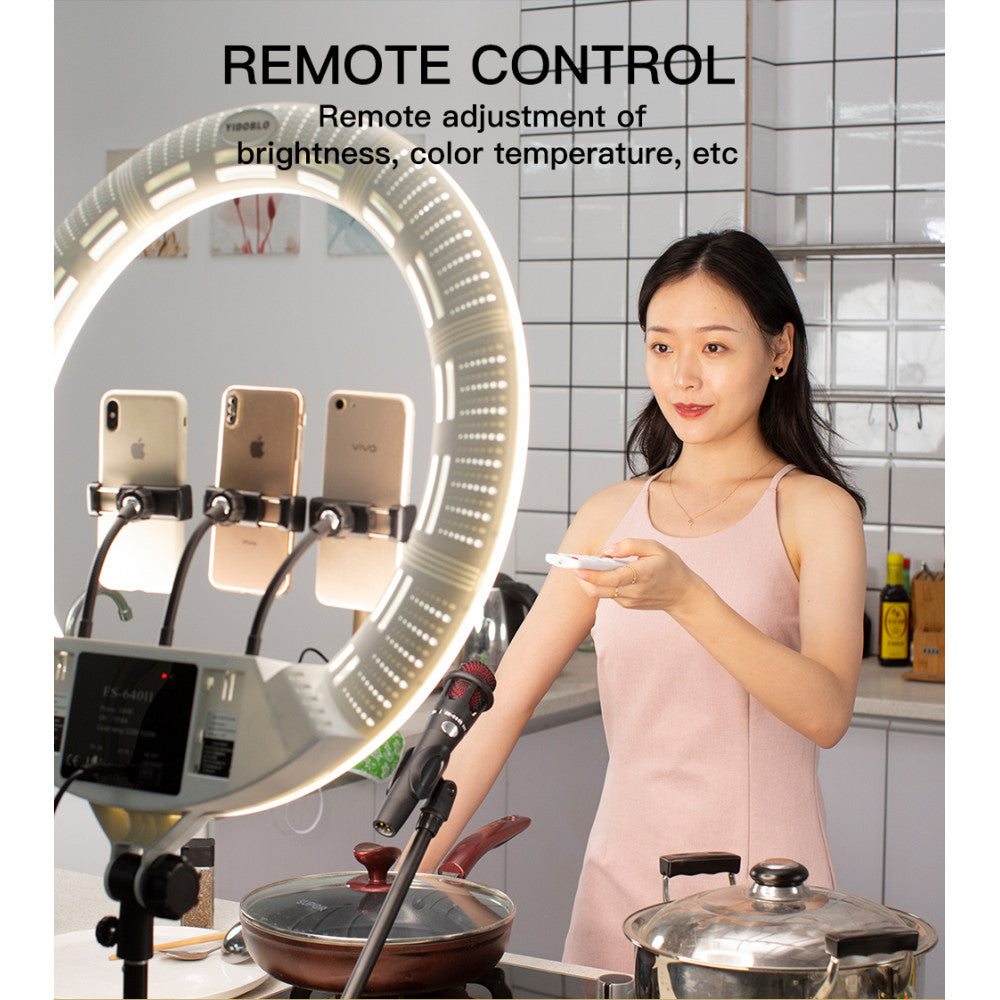 Ring lamp LED Veron FS-640 II 55cm 100W 3200-5500K white with mirror