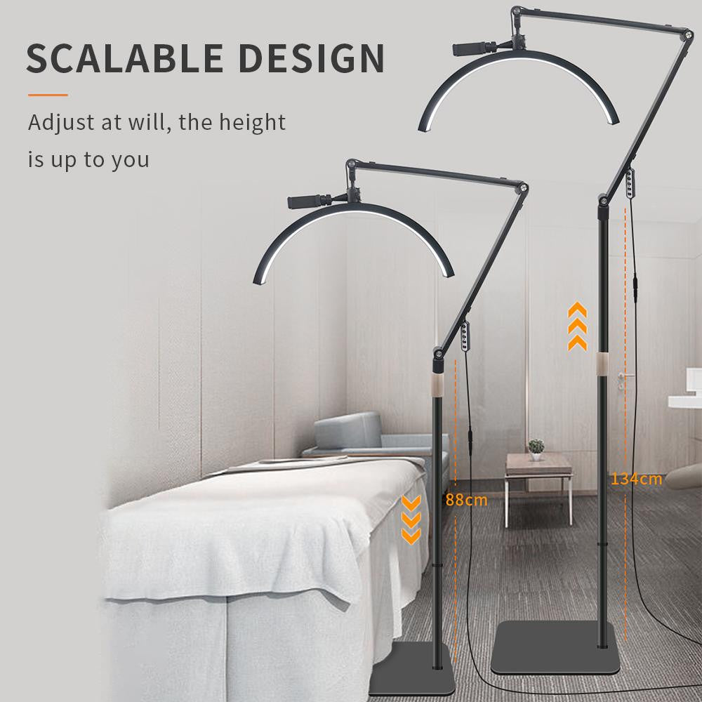 Shadowless LED crescent moon lamp HD-M40X 36W White color 3200-5600K 50cm light:238 145-187cm Alloy lamp head+metal support