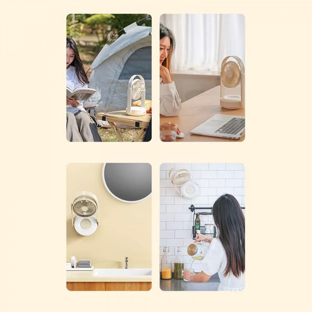 Портативный мини вентилятор WT-F62 - 10000 mAh — White