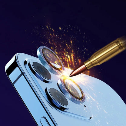 Camera Glass Diamond Crumb iPhone 15 Pro/15 Pro max — Silver