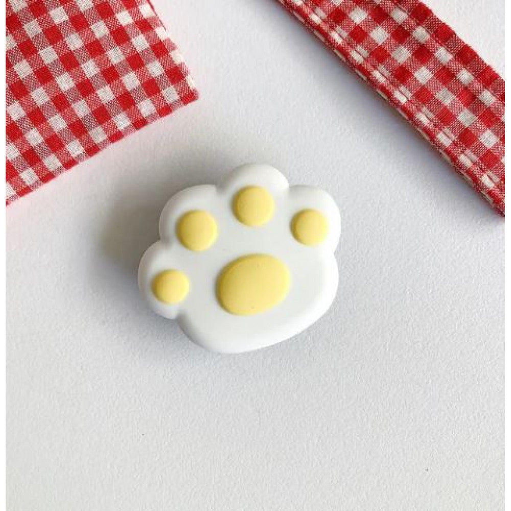 Popsocket « Cartoon » — Paw White/Yellow