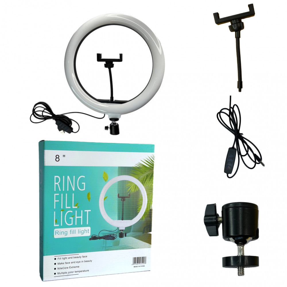 §LED Ring Light 20 cm 8" | 72 Lights | USB 5V QX-200