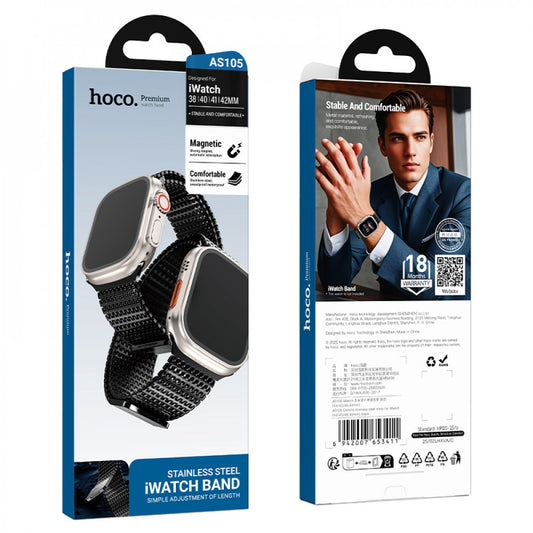 Ремінець Hoco AS105 — Apple Watch 42 mm | 44 mm | 45 mm | 49 mm Black