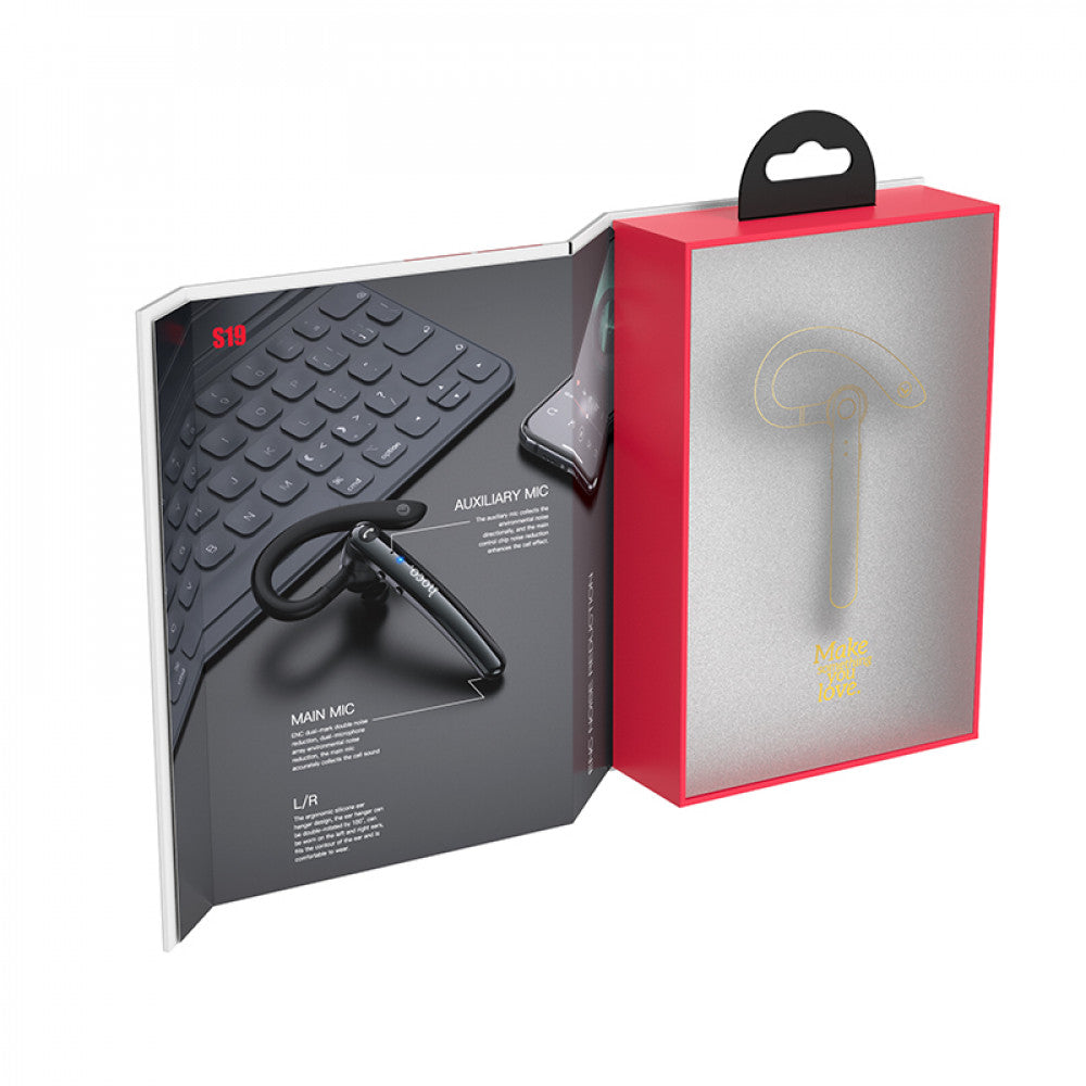 Bluetooth Headset – Hoco S19 – Metal Gray