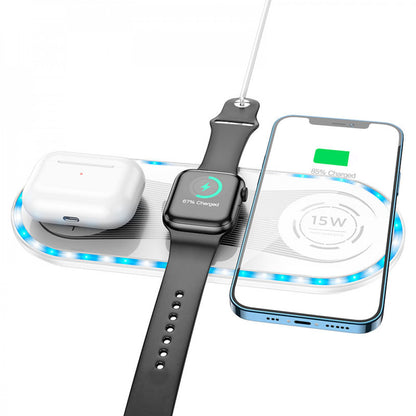 Wireless Charger 3 in 1 – Borofone BQ14 – White