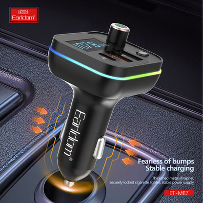 Fm Modulator MP3 | Car Charger | 3.1A | 2U | 1C - Earldom ET-M87