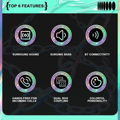 Mini Bluetooth Speaker — sound colorful luminous — X1 set 2 pcs