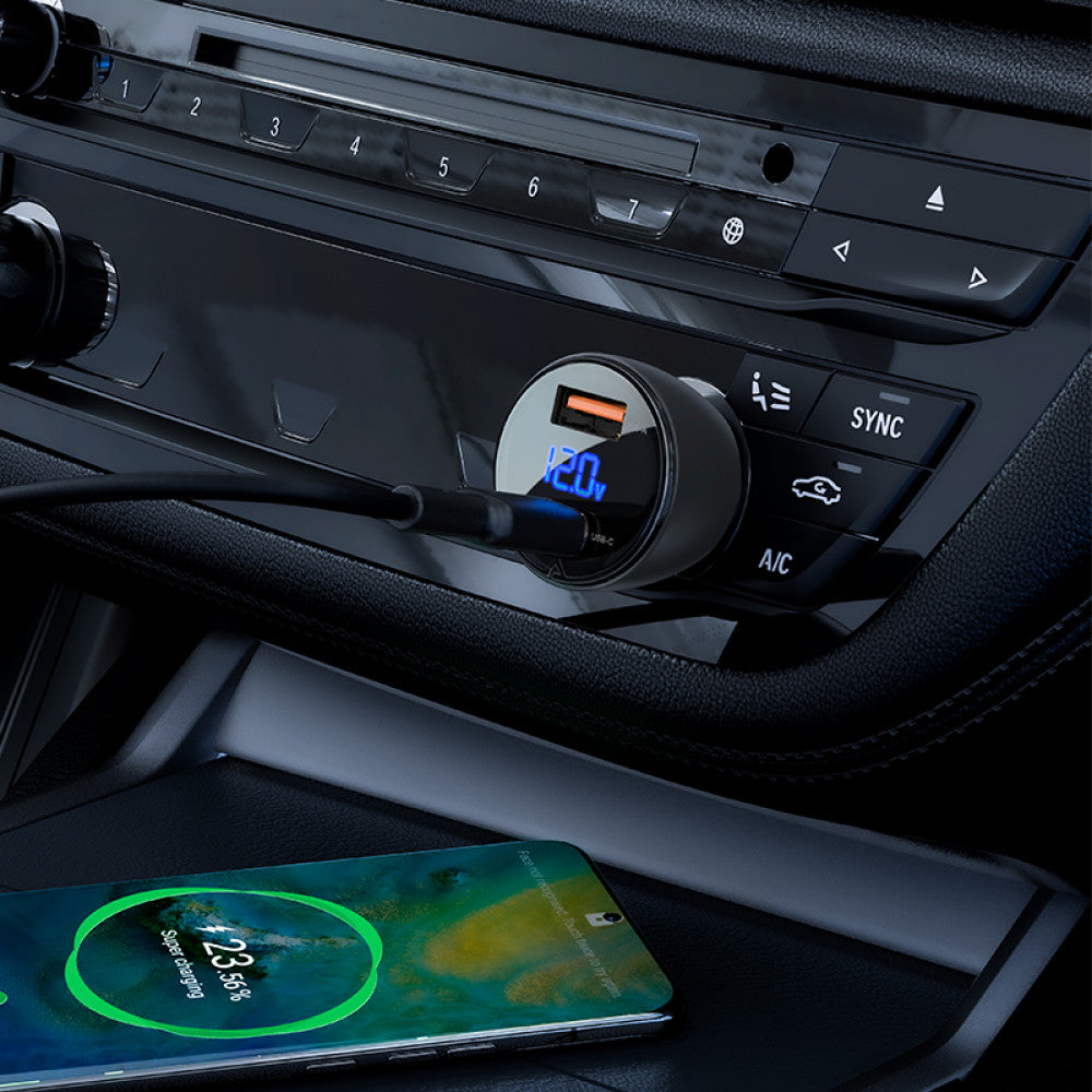 Автомобильное зарядное устройство для Acefast B6, 63 Вт, USB-A, USB-C