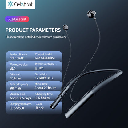 Bluetooth headphones Celebrat SE2 – Black