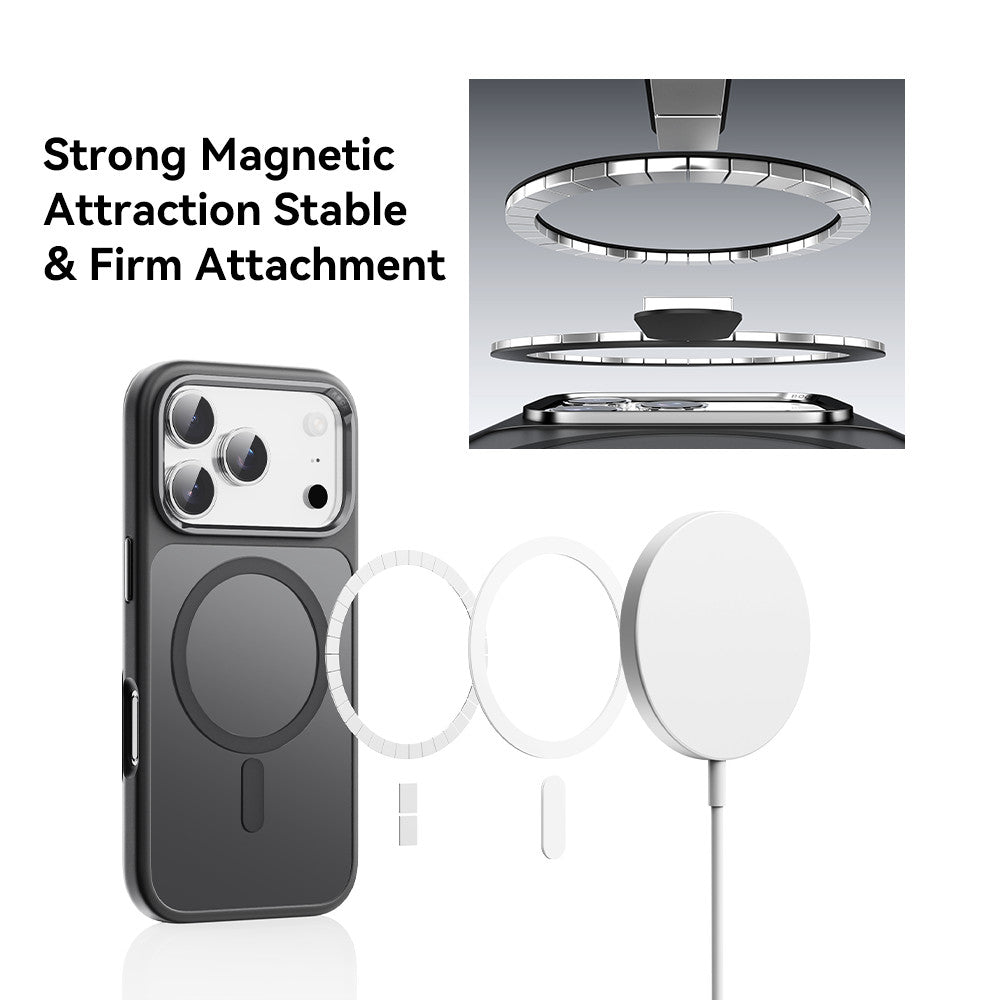 Накладка Чехлы Rock Guard Metal Lens Frame Series TPU Case with Magsafe iPhone 17 Pro — Gold